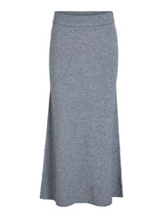 Vila Lilo Ancle Knit Skirt - Medium Grey Melange