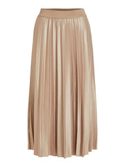 Vila Nitban Pleat Skirt -Sandshell