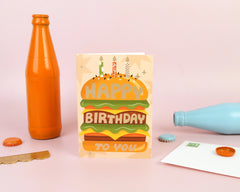 Ricicle Cards Burger Birthday Card