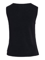 Vila Lilo O- Neck Knit Top - Black Beauty