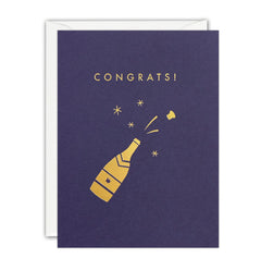 James Ellis Gold Champagne Congratulations Mini Card