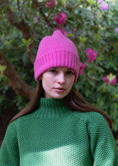 Quinton & Chadwick - Brushed Beanie Hat in Bubblegum Pink