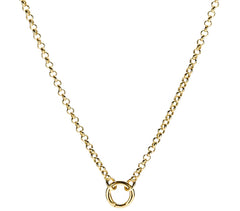 Moments Rolo Circle Charm Necklace