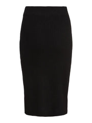 Vila Viril Pencil Knit Skirt - Black