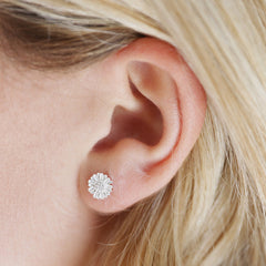 Lisa Angel Daisy Flower Stud Earrings - Sterling Silver