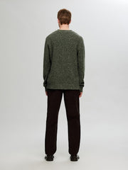 Selected Homme - Neil Knit Crew Neck - Forest Night/Neps