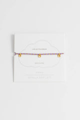 Estella Bartlett Purple Beaded Butterfly Bracelet Gold Plated