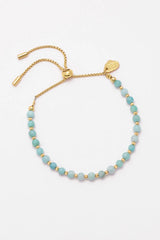 Estella Bartlett Amelia Bracelet Gold Plated - Amazonite