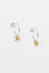 Estella Bartlett Wildflower Hoop Drop Earrings