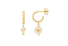 Estella Bartlett - Flower Drop Hoop Earrings