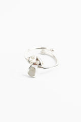 My Doris - Silver, Pearl & Rainbow Moonstone Ring