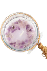 Blackberry Tube Candle With Amethyst Crystal