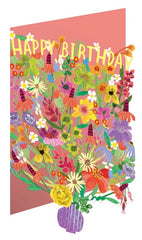 Roger La Borde Lasercut Vase of Blooms Card