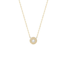 Moments Gold White Crystal Necklace