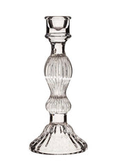 Sass & Belle Clear Vintage Glass Candle Holder