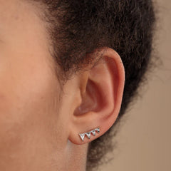 Scream Pretty - Silver Rebel Ear Climber Earrings