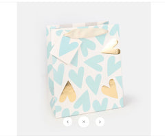 Caroline Gardner Baby Blue Hearts Gift Bag