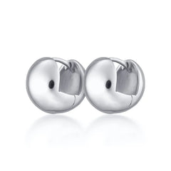 Scream Pretty - Silver Dome Ball Huggie Earrings