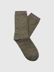 Selected Femme Knitted Glitter Socks - Vetiver