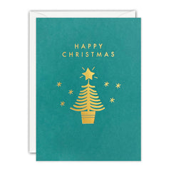 James Ellis Gold Tree Christmas Mini Card