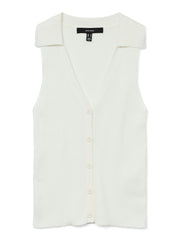 Vero Moda Willow V-Neck Polo - Snow White