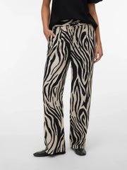 Vero Moda Jesmilo Ankle Pants - Silver Lining/Sina Zebra