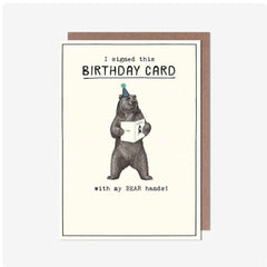 Pigment Productions - Bear Hands Birthday Card
