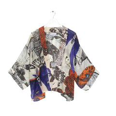 One Hundred Stars Butterflies Cobalt Kimono