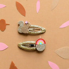 Rockahula Kids Sally Squirrel & Rainbow Acorn Clips