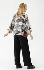 One Hundred Stars Butterflies Cobalt Kimono
