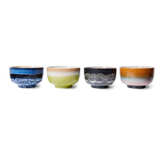 HKliving 70’s Ceramics Noodle Bowls Groovy - Set of 4