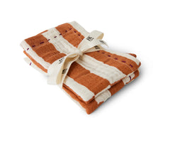 HKliving Striped Cotton Napkins Tangerine - Set of 2