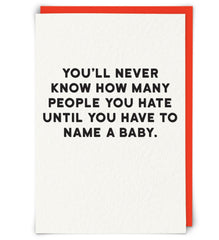 Redback - Baby Name Card