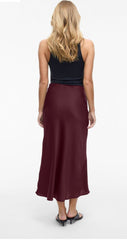 Vila Ellette High Waisted Midi Skirt - Fig