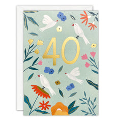 James Ellis- Age 40 Birds Birthday Card