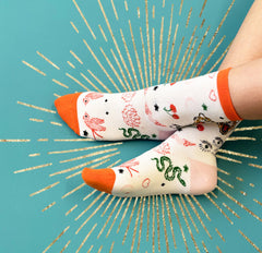 House of Disaster Inked Lion Socks