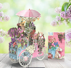 Me&McQ Flower Seller’s Bicycle 3D Card