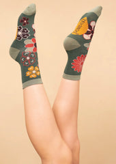 Powder Design - 70s Kaleidoscope Floral Ladies Ankle Socks