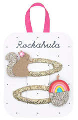 Rockahula Kids Sally Squirrel & Rainbow Acorn Clips