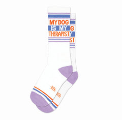 Gumball Poodle Crew Gym Socks - My Dog Is My Therapist