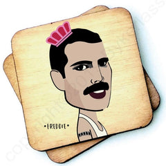 Wotmalike Wooden Coaster - Freddie Mercury