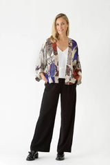 One Hundred Stars Butterflies Cobalt Kimono