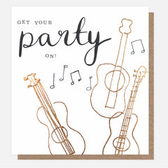 Caroline Gardner - Party Guitars Birthday Card