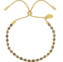 Estella Bartlett Amelia Bracelet - Gold Plated - Smoky Quartz
