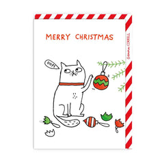 Ohh Deer - Oops Cat Christmas Card