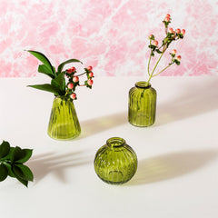 Sass & Belle Olive Green Bud Vases - Set of 3