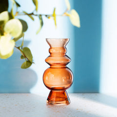 Sass & Belle - Selina Glass Vase Dark Amber