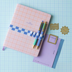 Kikkerland Inkerie - Blue Pen Holder Book Band