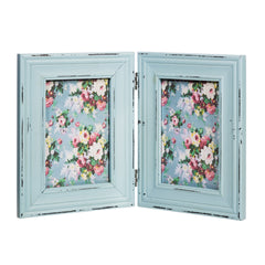 Double Photo Frame in Pastel Blue