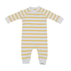 Bob & Blossom BUTTERCUP & WHITE BRETON STRIPED ALL-IN-ONE